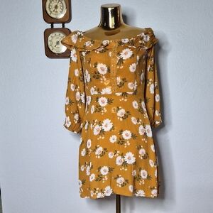 Floral Mustard Dress